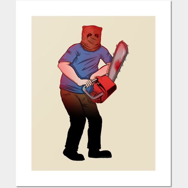 Chainsaw Murderer Wall Art by Justanos